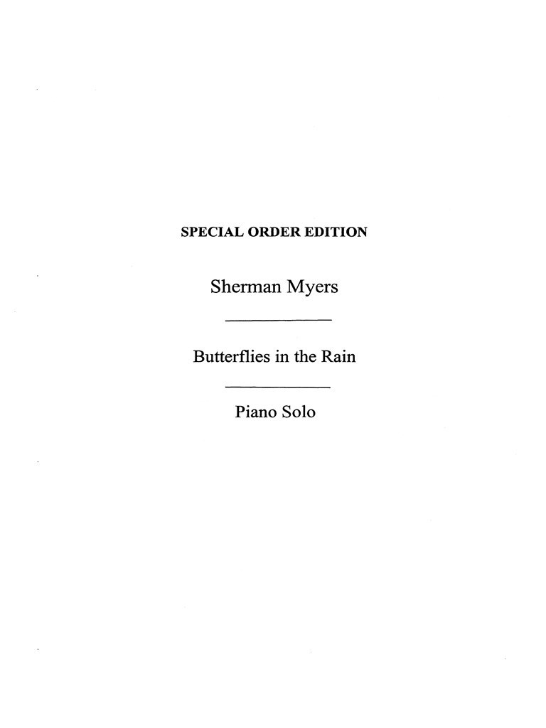 Myers, S Butterflies In The Rain Original